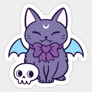 Black Bat Kitten | Nikury Sticker